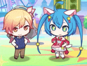 a boy and a girl standing next to each other