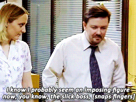 a man and a woman are standing next to each other and the man is saying i know